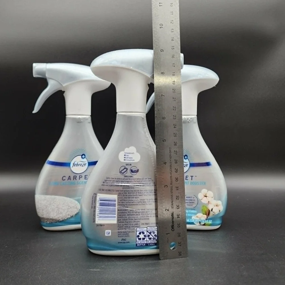 Febreze Carpet‎ Scent Booster Crisp Cotton 16.9oz 3 Pack Fabric Refresher